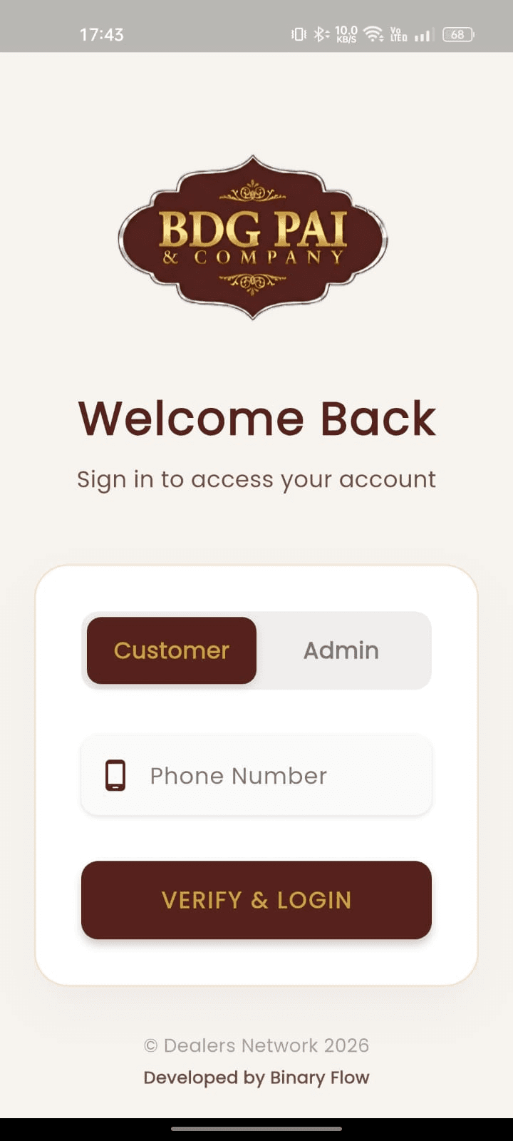 Login with phone number